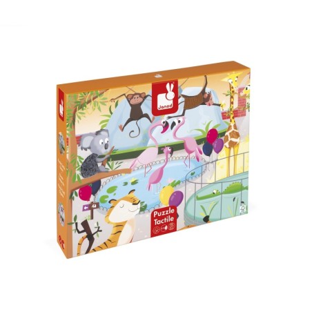 PUZZLE TACTILE 'UNE JOURNEE AU ZOO' - 20 PCS