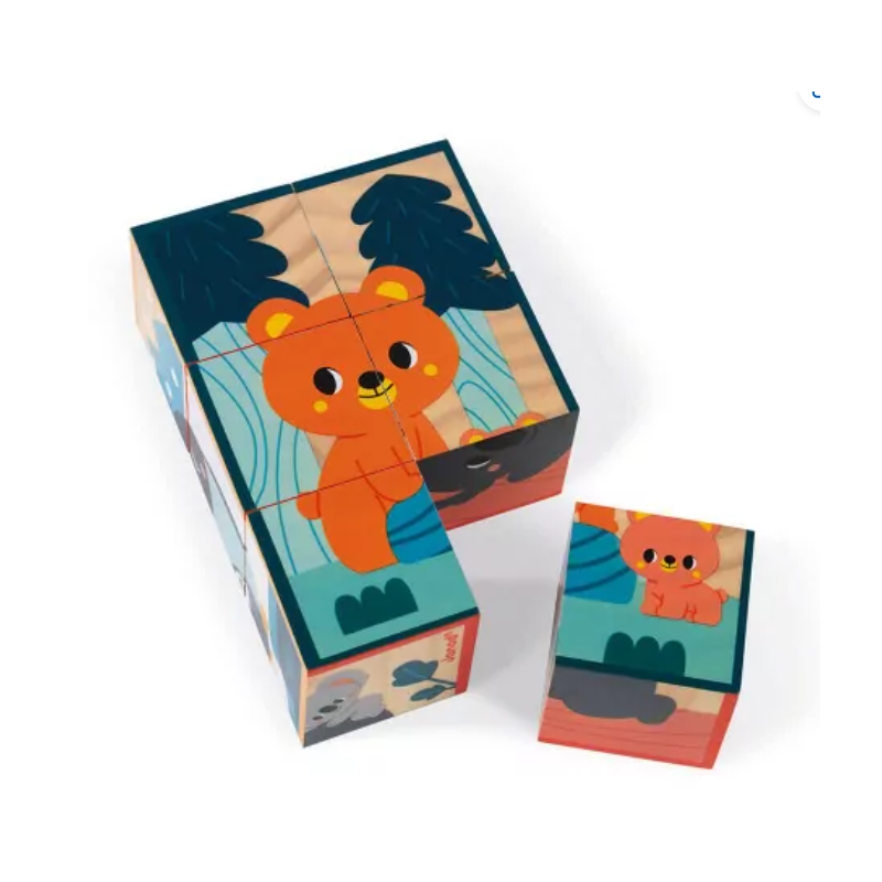 PARTENARIAT WWF® - 6 CUBES EN BOIS ANIMAUX