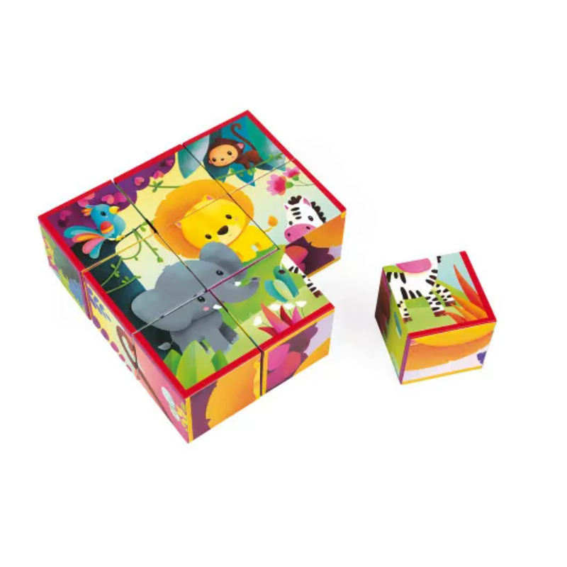 KUBKID - 9 CUBES ANIMAUX JUNGLE