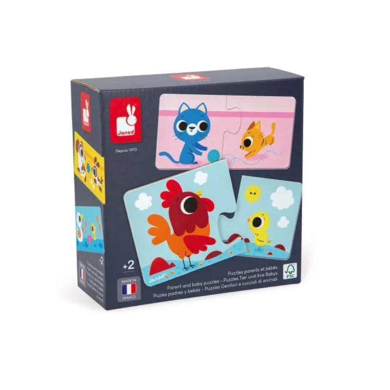 PUZZLES PARENTS ET BEBES ANIMAUX