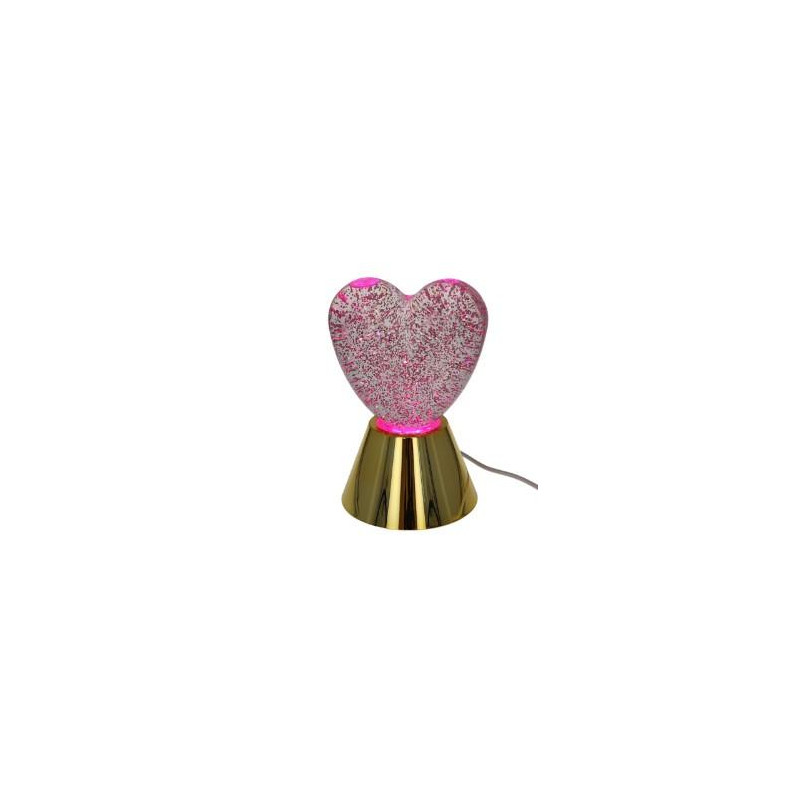 Lampe coeur glitter