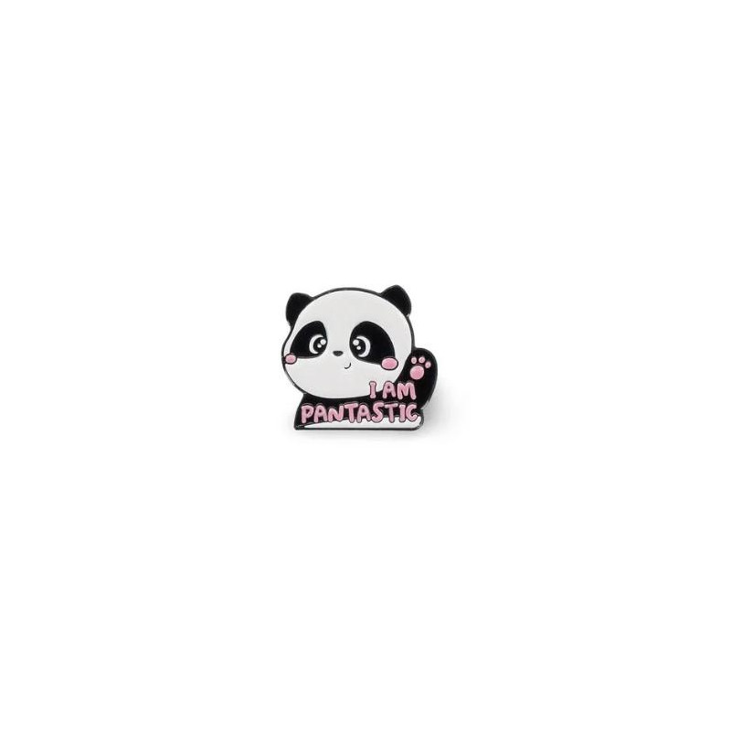 BROCHE EN MÉTAL ÉMAILLÉ PANDA