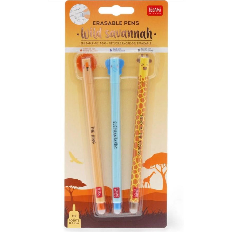 Set de 3 Stylos à Encre Gel Effaçable