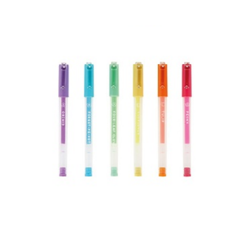 Set de 6 stylos Gel - Couleurs pastel