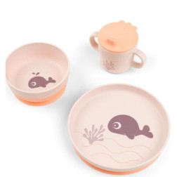 foodie first meal set - happy clouds - powder