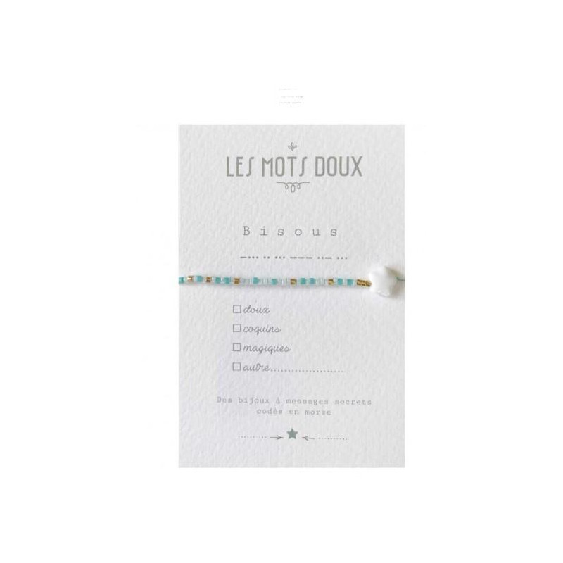 BRACELET ENFANTS BISOUS TURQUOISE OR