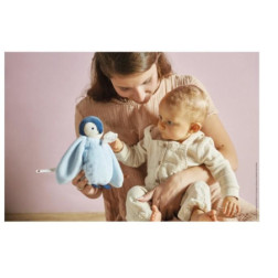 PELUCHE A BISOUS MANCHOT BLEU