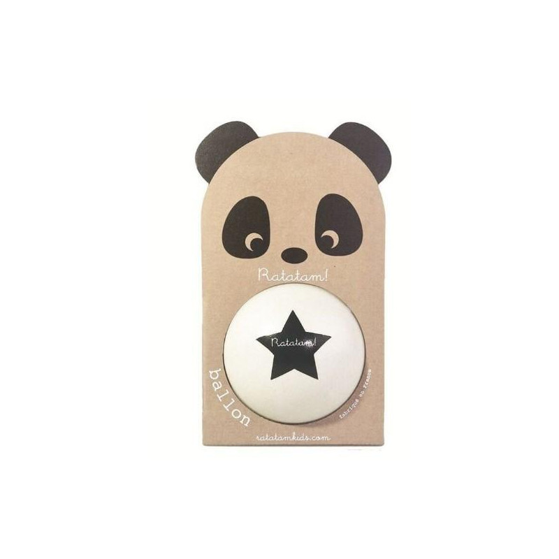 Petit ballon panda blanc 12 cm