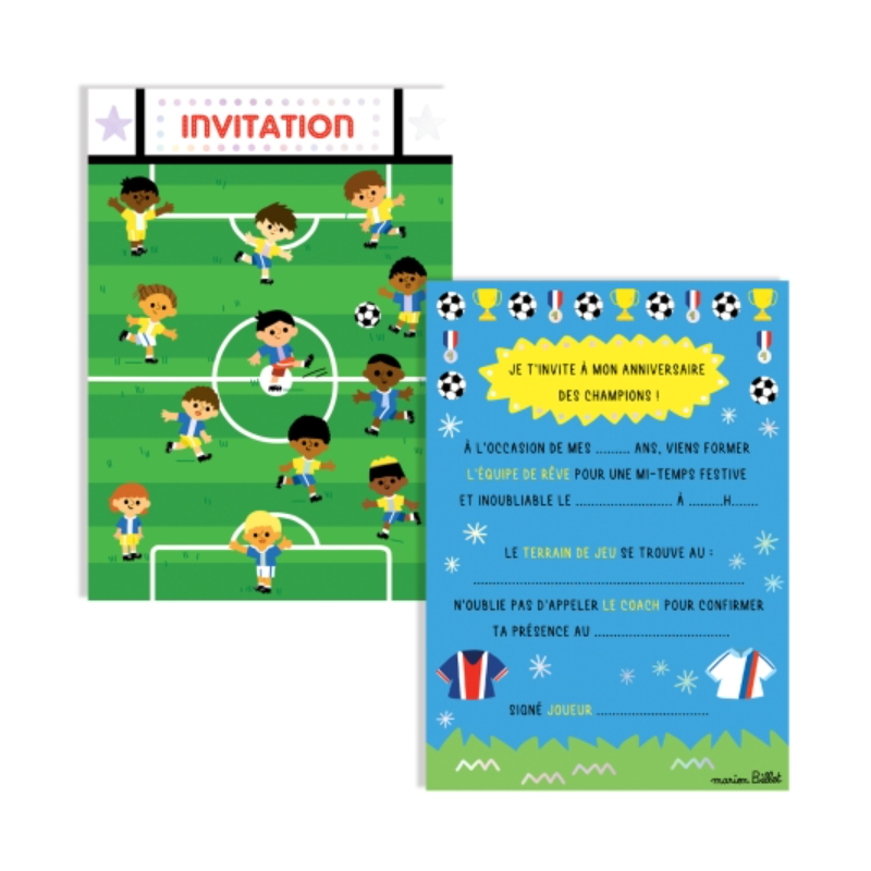 CARTES INVITATIONS FOOTBALL