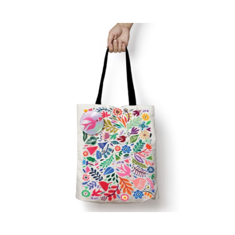 TOTE BAG COTON FLEURS ARTY