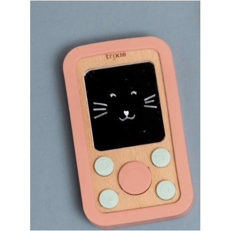 Téléphone en silicone et bois - Mrs. Cat / CHAT