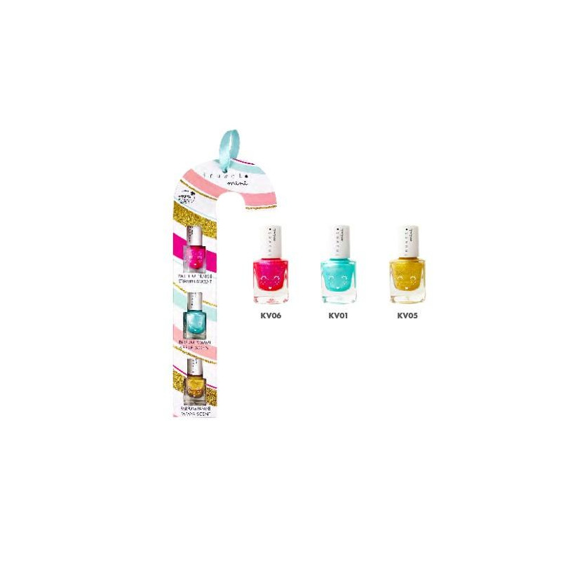 INUWET MINI CANDY CANE 3 VERNIS 3 KIDS NAILS BOTTLES