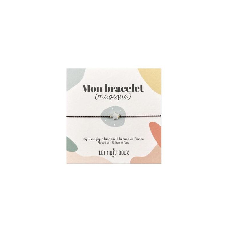 BRACELET BRELOQUE ETOILE NACRE ROSE DORE