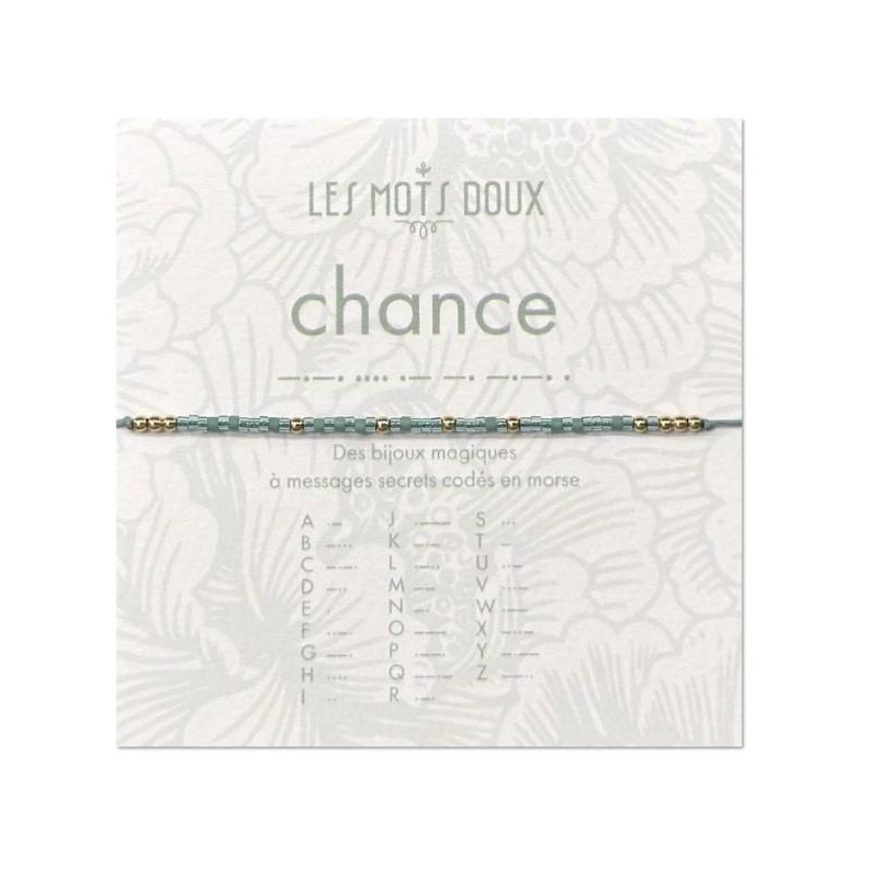 BRACELET PASTEL CHANCE VERT D EAU OR