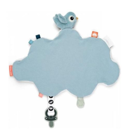 Doudou plat attache-sucette Happy