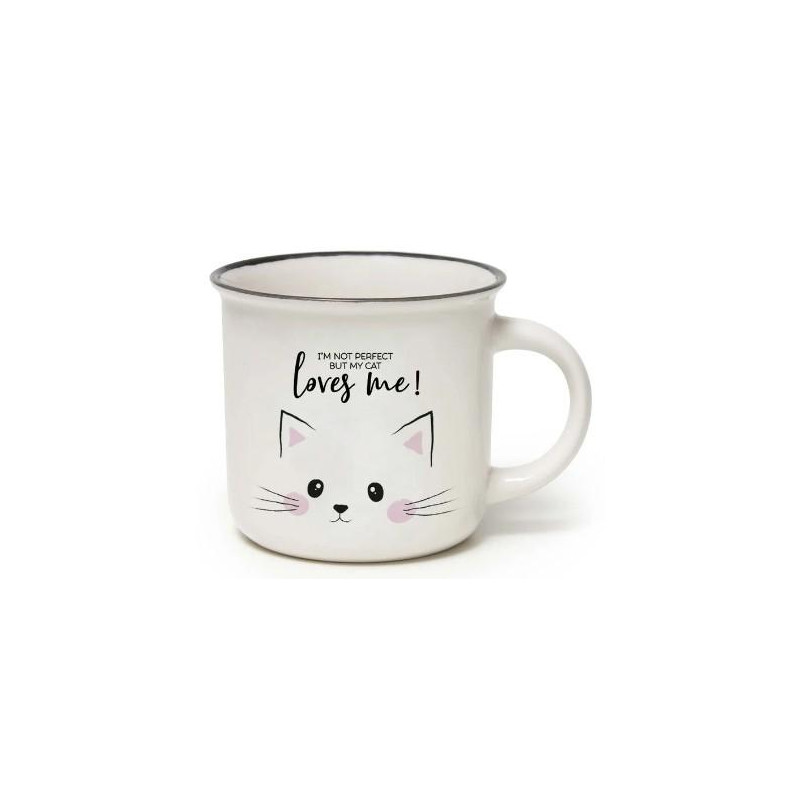 TASSE EN PORCELAINE - CUP-PUCCINO CHAT KITTY