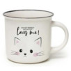 TASSE EN PORCELAINE - CUP-PUCCINO CHAT KITTY