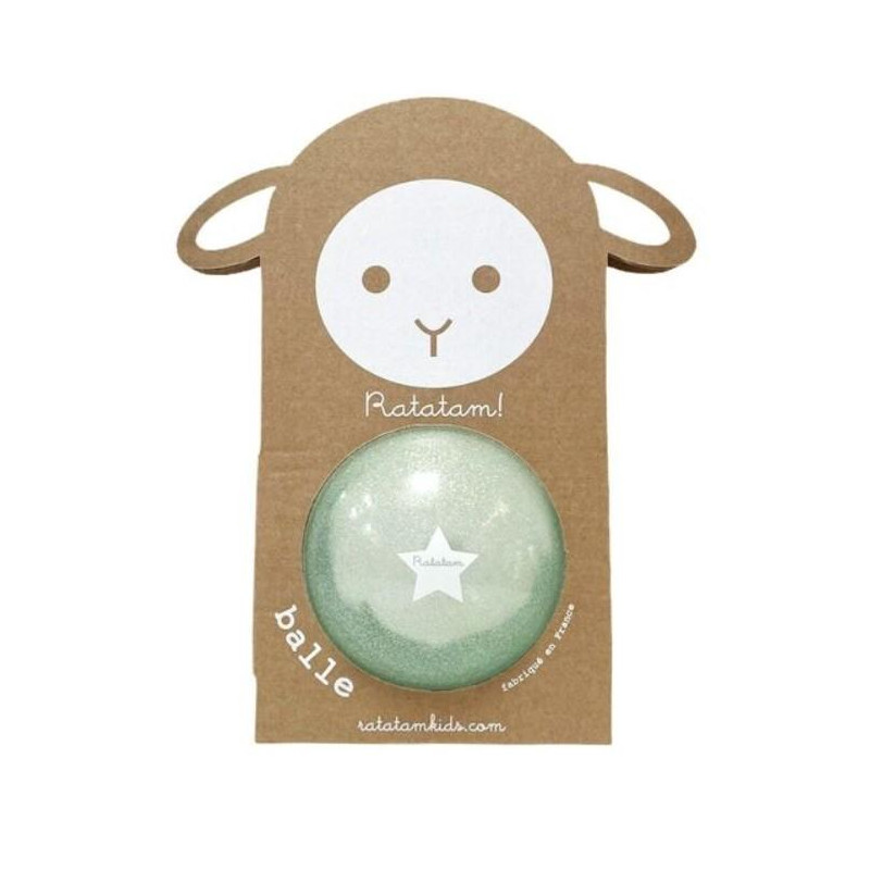 Petit ballon pailleté mouton BLEU 10 cm