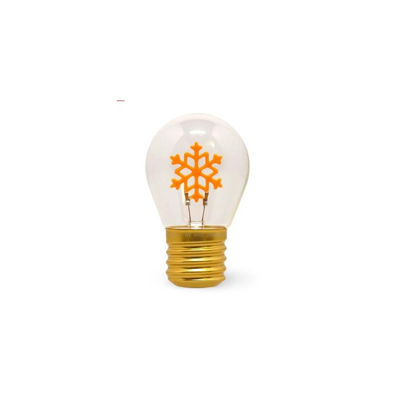 LAMPE DE TABLE FORME AMPOULE - SNOWFLAKES - FLOCON