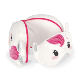 COUSSIN DE VOYAGE AVEC MASQUE LICORNE