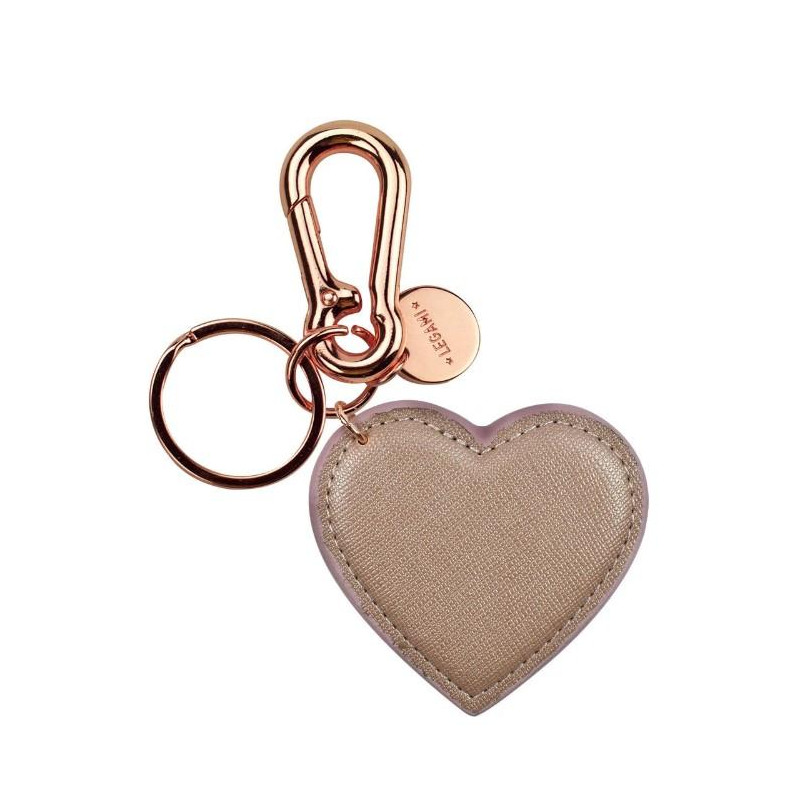 KEY RING - MY INITIAL - GOLD ROSE - HEART