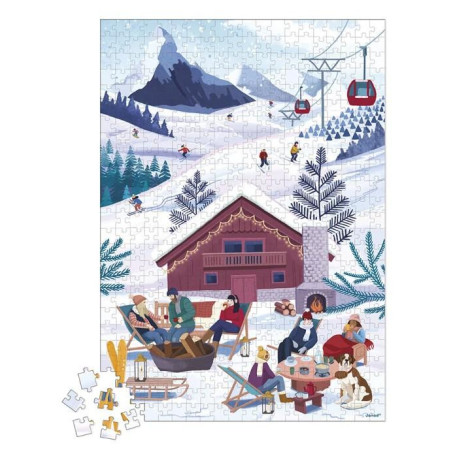 PUZZLE HIVER A LA MONTAGNE - 500 PCS