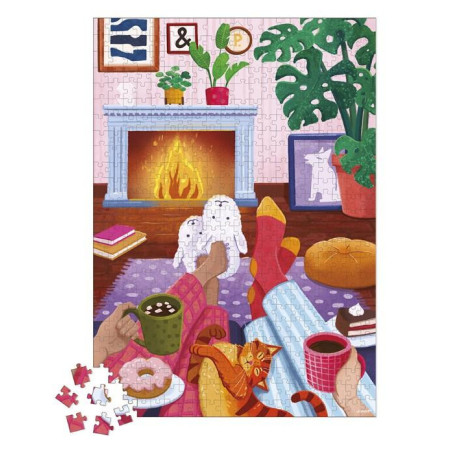 PUZZLE SOIREE AU COIN DU FEU - 500 PCS