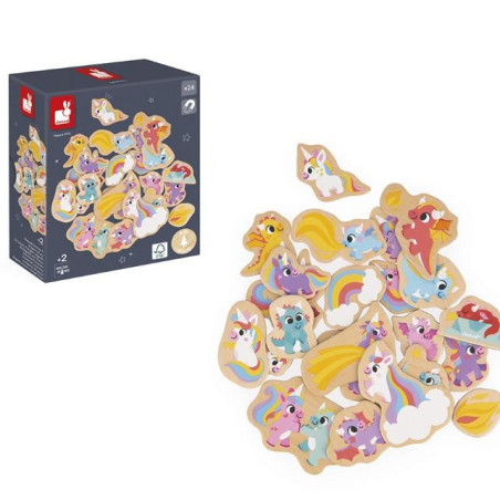 MAGNETS LICORNES & DRAGONS 24 PCS