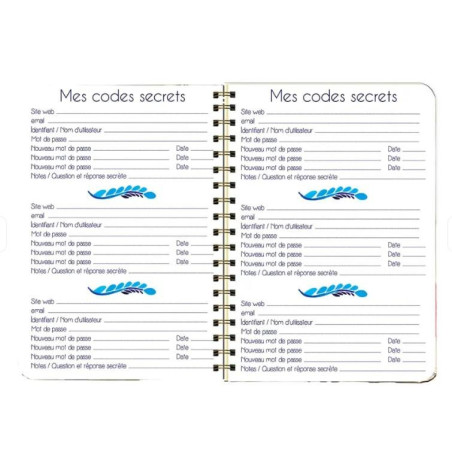 CARNET THÉMATIQUE MES CODES SECRETS