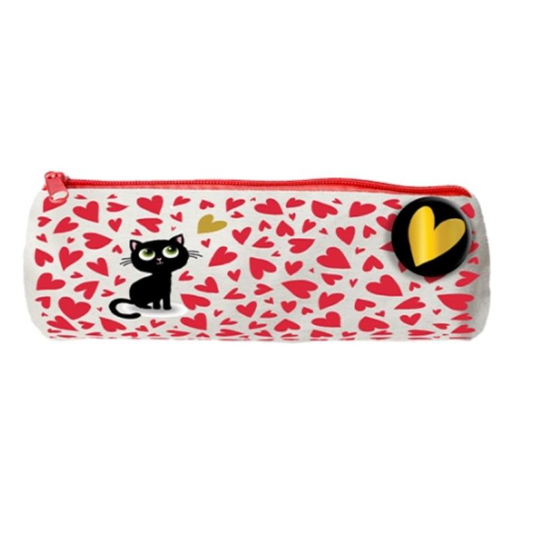 TROUSSE RONDE CHATON COEURS