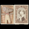 Sleepy/wakey baby mouse in matchbox - Rose